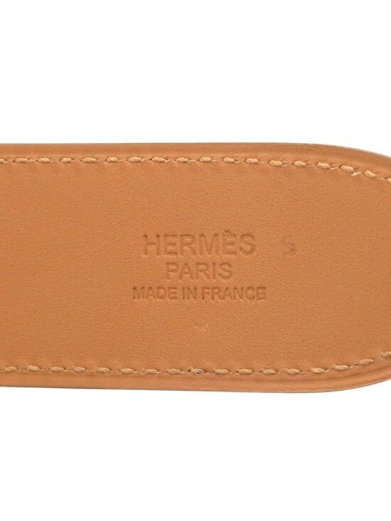 Hermes Etriviere Leather Red Silver Belt